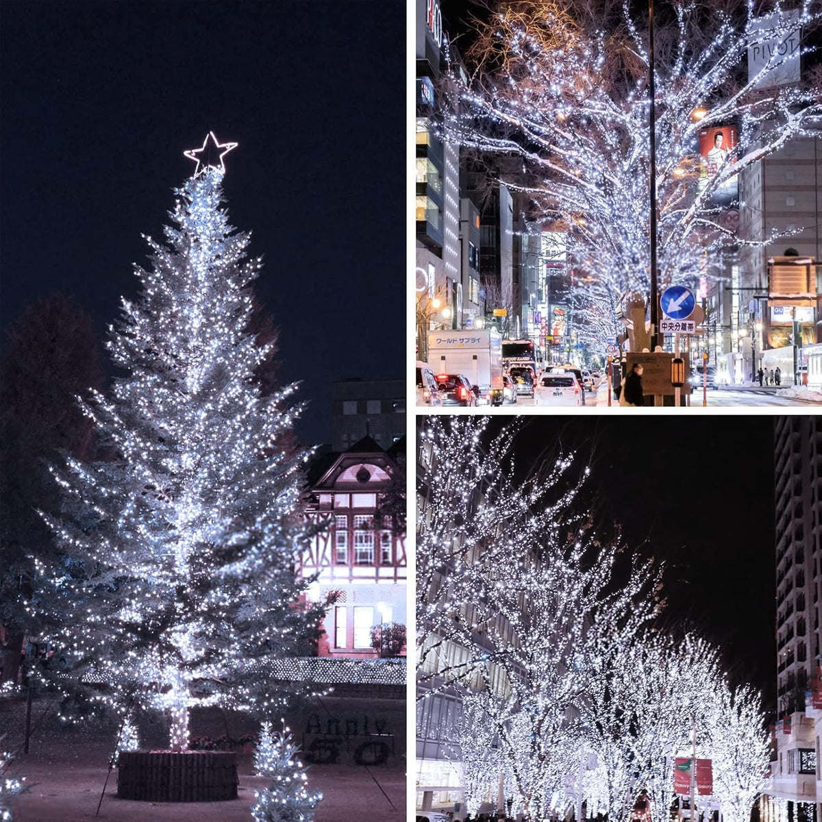 2-Pack Connectable Christmas Lights Outdoor, Total 164FT 400LED Christmas String Lights Waterproof with 8 Modes & Timer, Green Wire Twinkle Lights for Xmas Tree Decorations Outdoor Indoor, Cool White