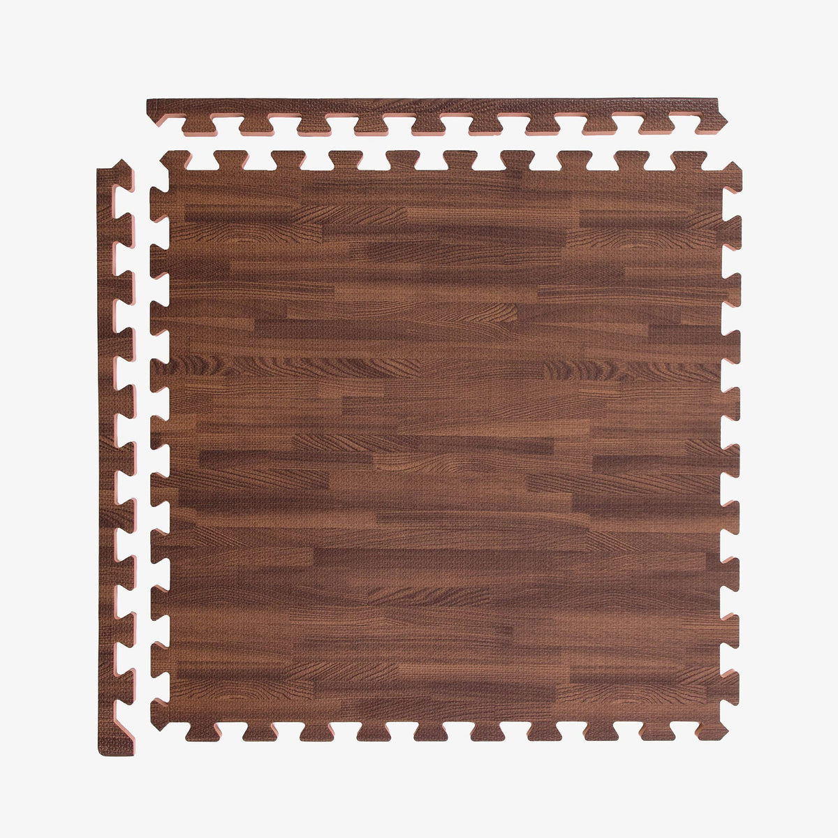 IncStores Premium Soft Wood Print Foam Flooring Tiles | Interlocking Foam Tiles for Home, Gym, Training and Yoga | 5/8" - Dark Oak, 48 Square Feet