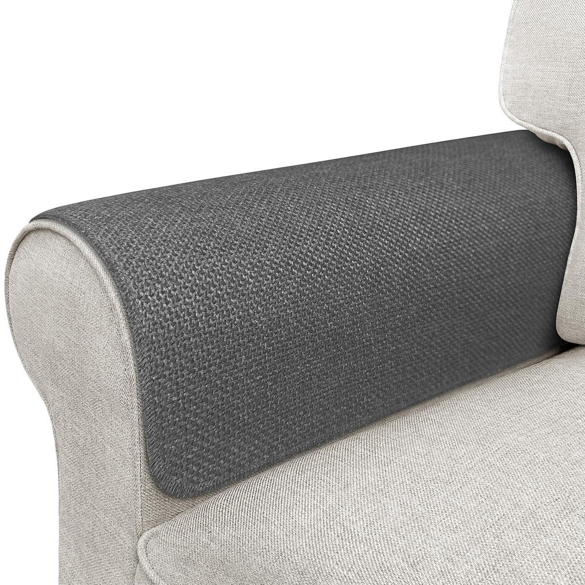 Couch Arm Covers, Waterproof Armrest Cover for Sofa, Armchair, Loveseat, Non-Slip Recliner Arm Cover, Sofa Arm Covers, Headrest Covers, Arm Chair Covers Set of 2 (Dark Gray, 24"×20")