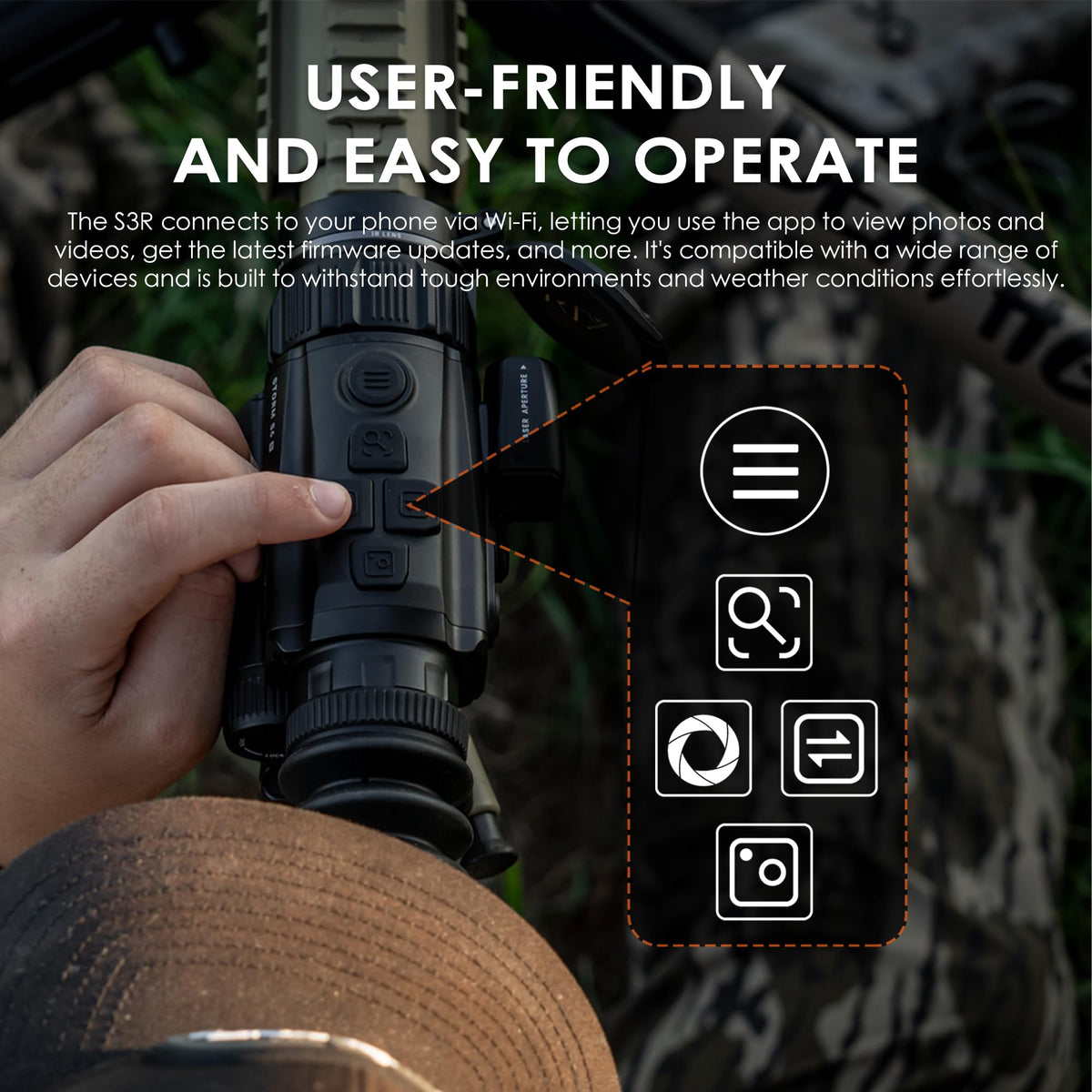 RIX STORM-S6R 12um 640 Thermal Scope 35mm with Laser Rangefinder(50Hz), Thermal RifleScope with 1968 Yards Detection Range and Ballistic Calculator, ≤1lb, Safety Level-Class I, Power Output＜1mW