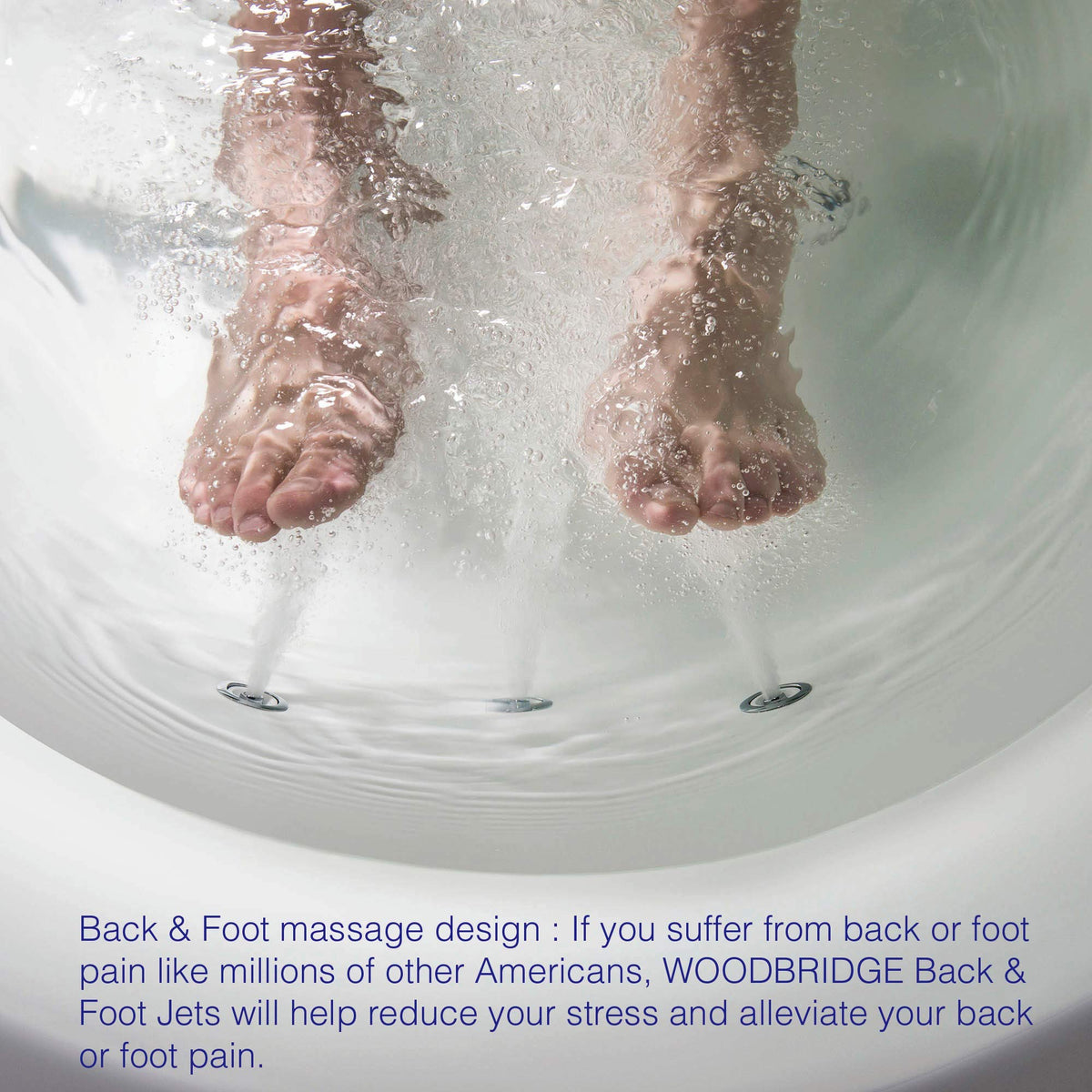 WOODBRIDGE 67" Air Bubble and Whirlpool Jetted Freestanding Bathtub B0030 / BTS1606