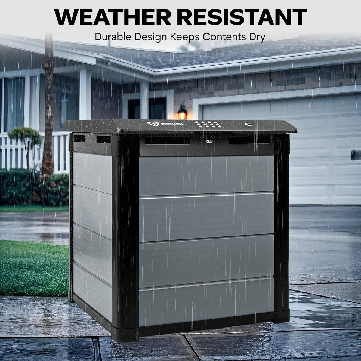 Package Vault- Robust Large Smart Delivery Lock Box "Package Theft Prevention" with a Smart Bluetooth Lock, Great for Outdoor Patios and Porches to Keep Your Packages and Deliveries Safe