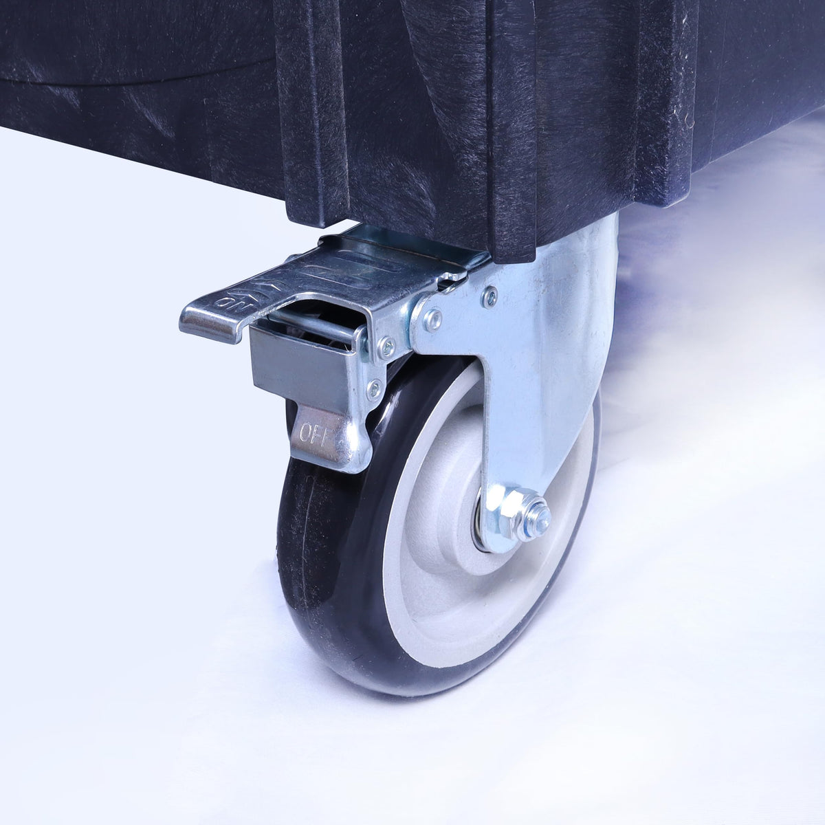 HIGOOD Heavy Duty Plastic Utility Cart, 39.57 x 16.73 in, Flat Top, 2 Swivel Wheels, 500 lbs Capacity, Black