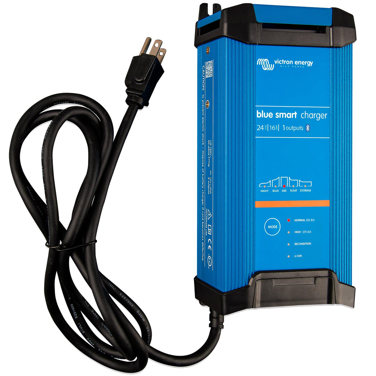 Victron Energy Blue Smart Car Battery Charger – IP22 – Float, Trickle Charger & Desulfator for Motorcycle, ATV, RV, Lithium & Deep Cycle Batteries - 24V 16A