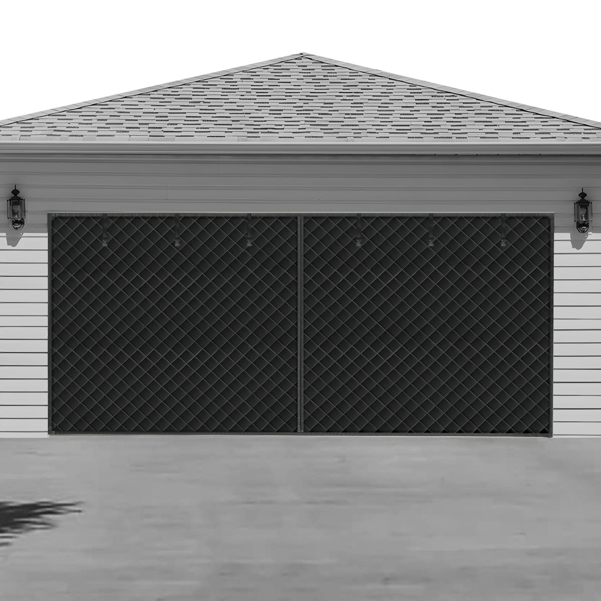 Garage Door Insulation Kit, Garage Insulated Door Curtain, Garage Screen for Winter, Weatherproof, Windproof, Soundproof(16 * 8Ft)