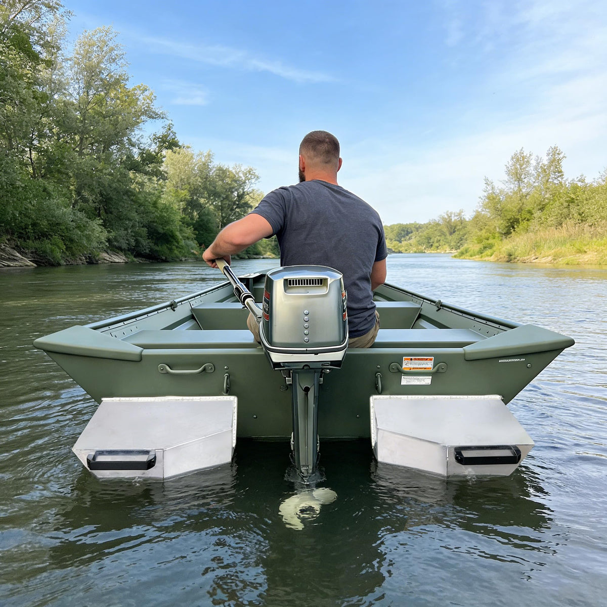 Oxphanor Boat Float Pods Pair Fits 20’ Boats, Portable Boat Floats for Stability, Jon & Fishing Boats, Easy Install, UV Resistant