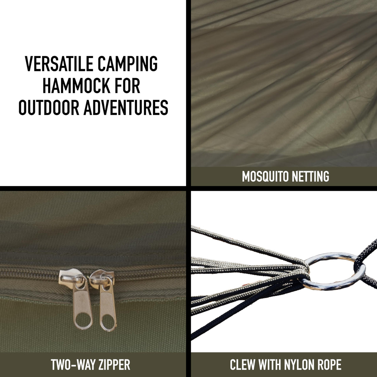 Rothco Jungle Hammock with Mosquito Net and Rain Fly Roof – Portable and Lightweight – Great for Camping, Backpacking, and More
