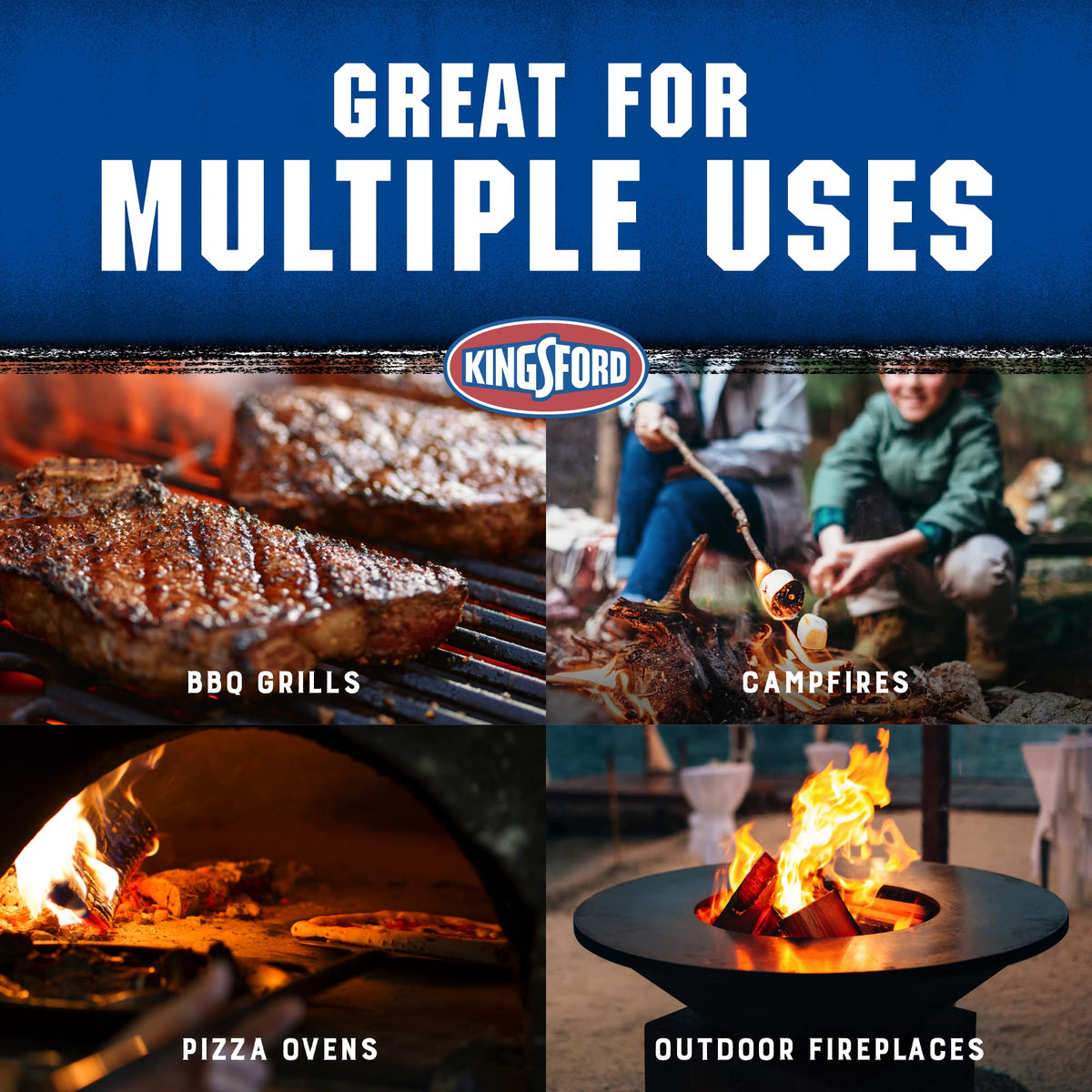 Kingsford Quick Light Fire Starter Rolls All Natural Hardwood Paraffin Water Resistant Easy Lighting Charcoal Pellet Grills Smokers Campfires 16 Count 24 Pack