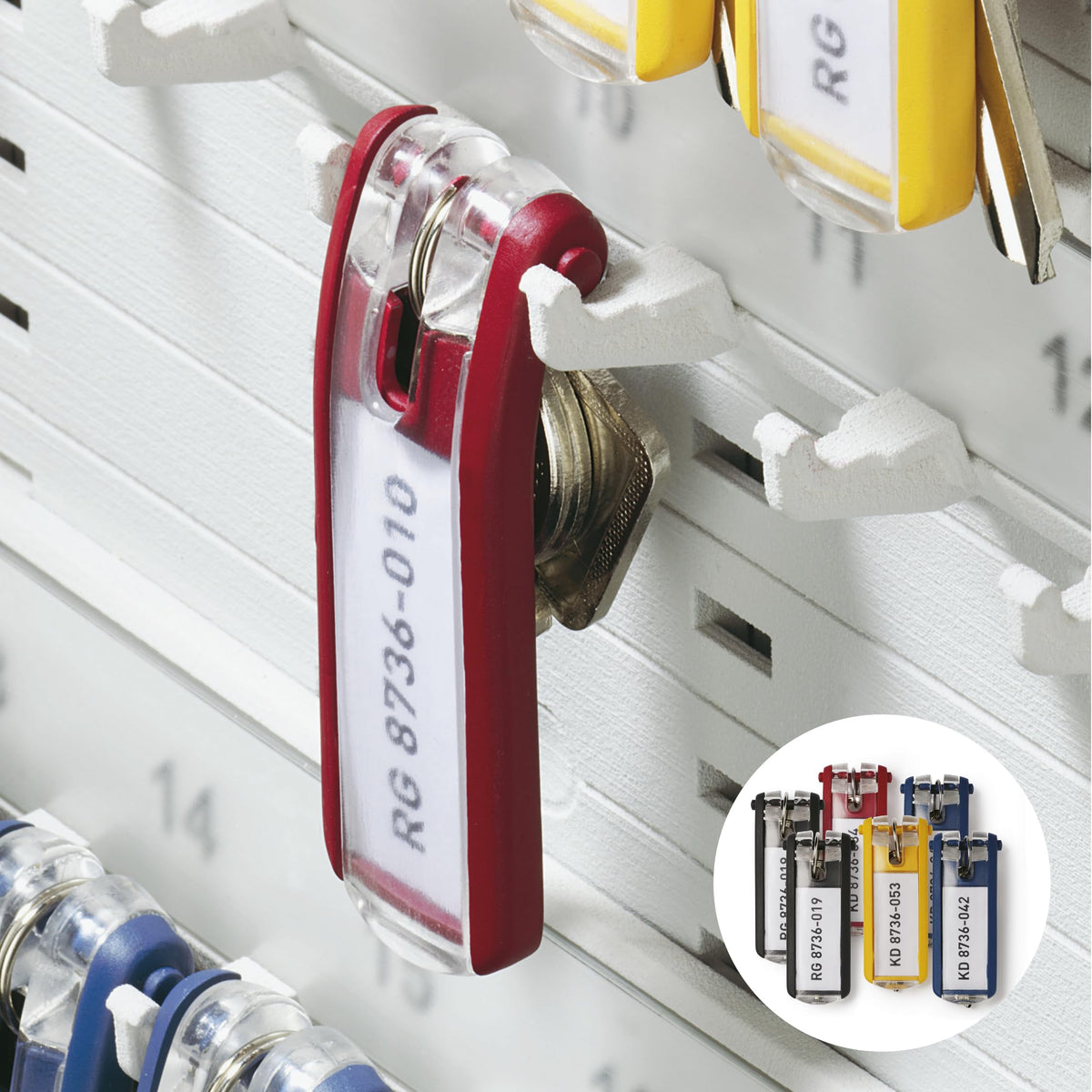 Durable Key Safe Box Plus - Wall Mounted Key Holder Cabinet with Combination Lock Holds 54 Key Clip Keys - Aluminum Silver Key Safe Including 6 Key Clip Tags and Key Drop Slot - Securely Lock Keys
