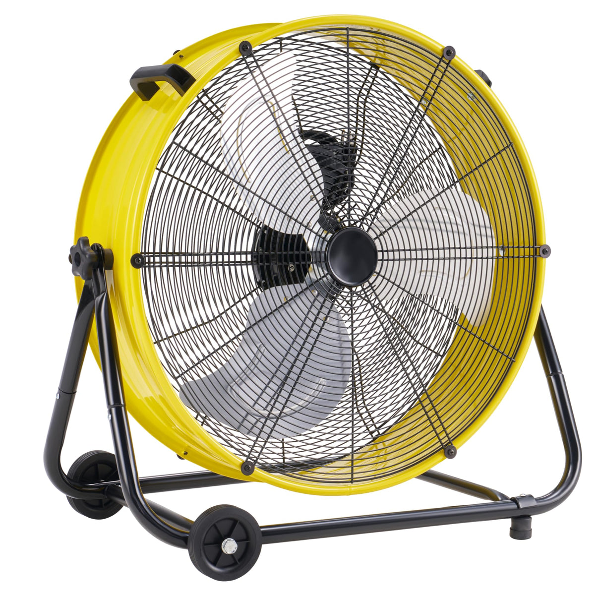 Albott 24 Inch Industrial Floor Fan, High Velocity Drum Fan with 3 Speeds, Heavy Duty Metal Shop Fan with Wheels for Warehouse, Workshop, Garage, Factory Use