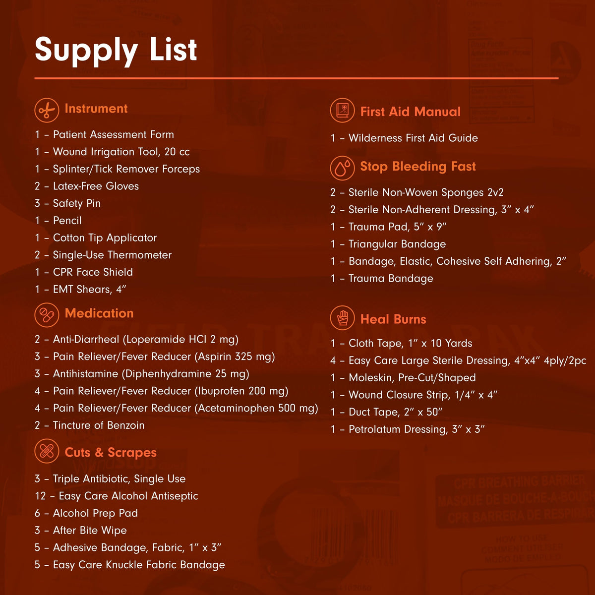 Adventure Medical Kits Sportsman Series Medical Kit - 300 - First Aid Kit for Camping, Hiking, Hunting & More - For 6 People for 7 Days - Includes Bandages, Medicine, Guide Book & More