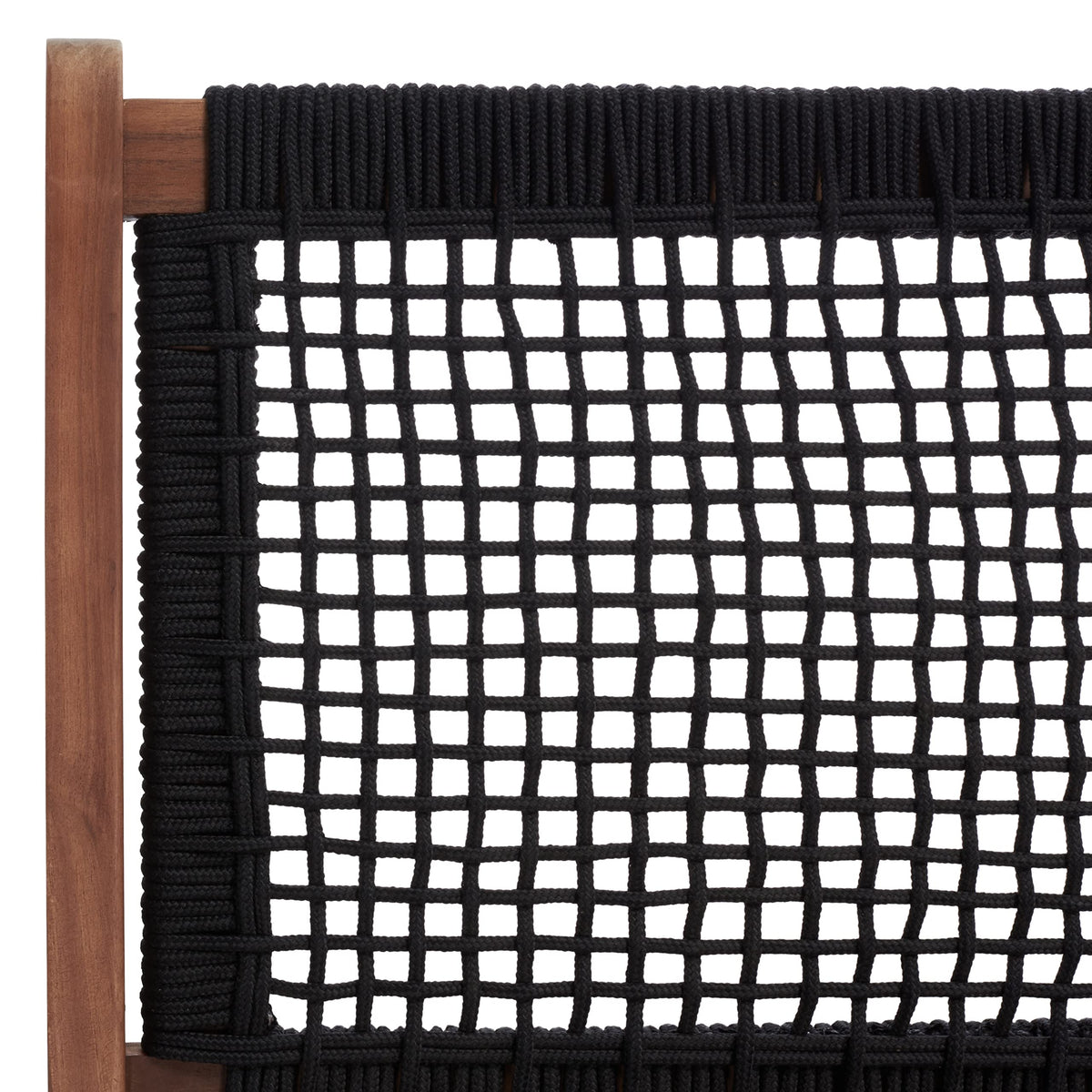 SAFAVIEH Outdoor - Kobina Folding Bench - Natural & Black - Solid Wood and Rope - Modern Sculpted Folding Design - Ideal for Patio, Deck, Porch, Backyard, 13.8" Seat Height (PAT7304E)