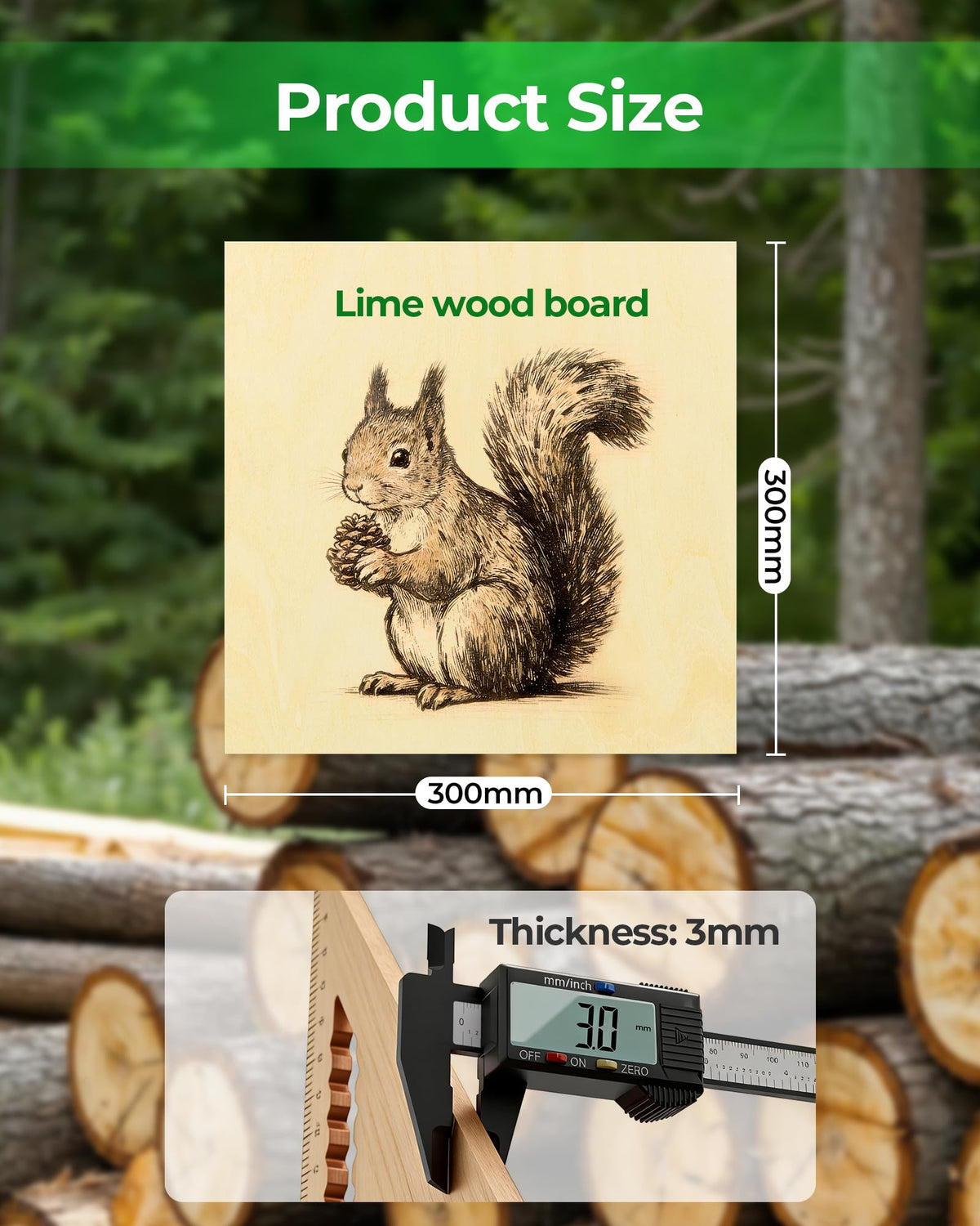 ACMER S1 6000mW Laser Engraver and Peach Wood Sheets 6 Pack