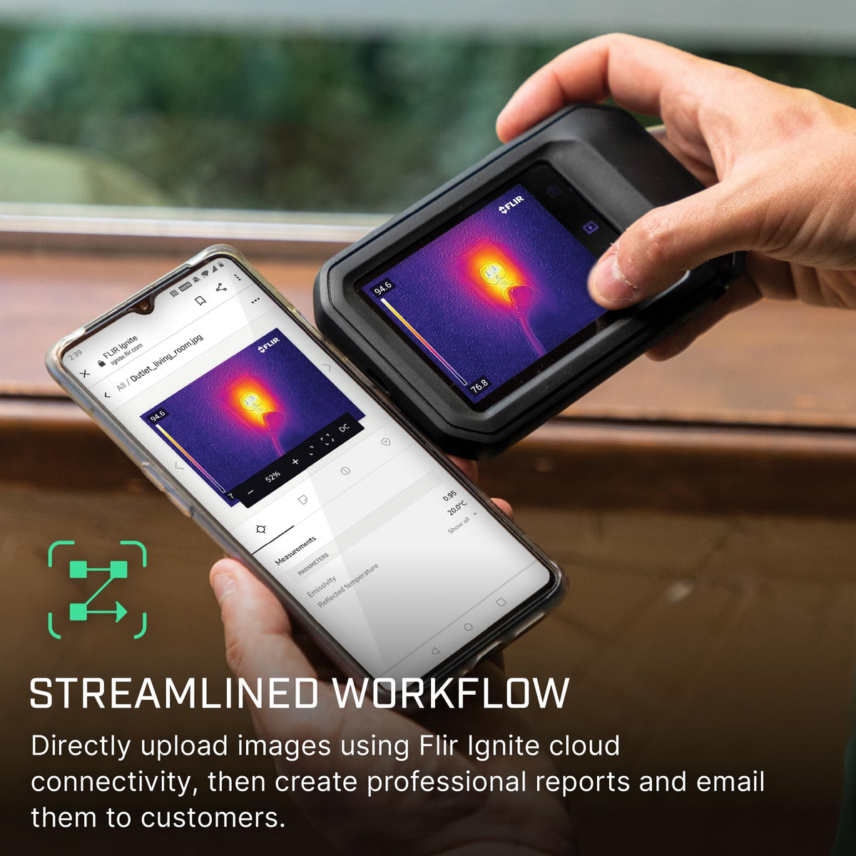 FLIR C5 Compact Thermal Imaging Camera with Wifi: High Resolution Infrared Imager for Inspection, Electrical/Mechanical, Building, and HVAC Applications
