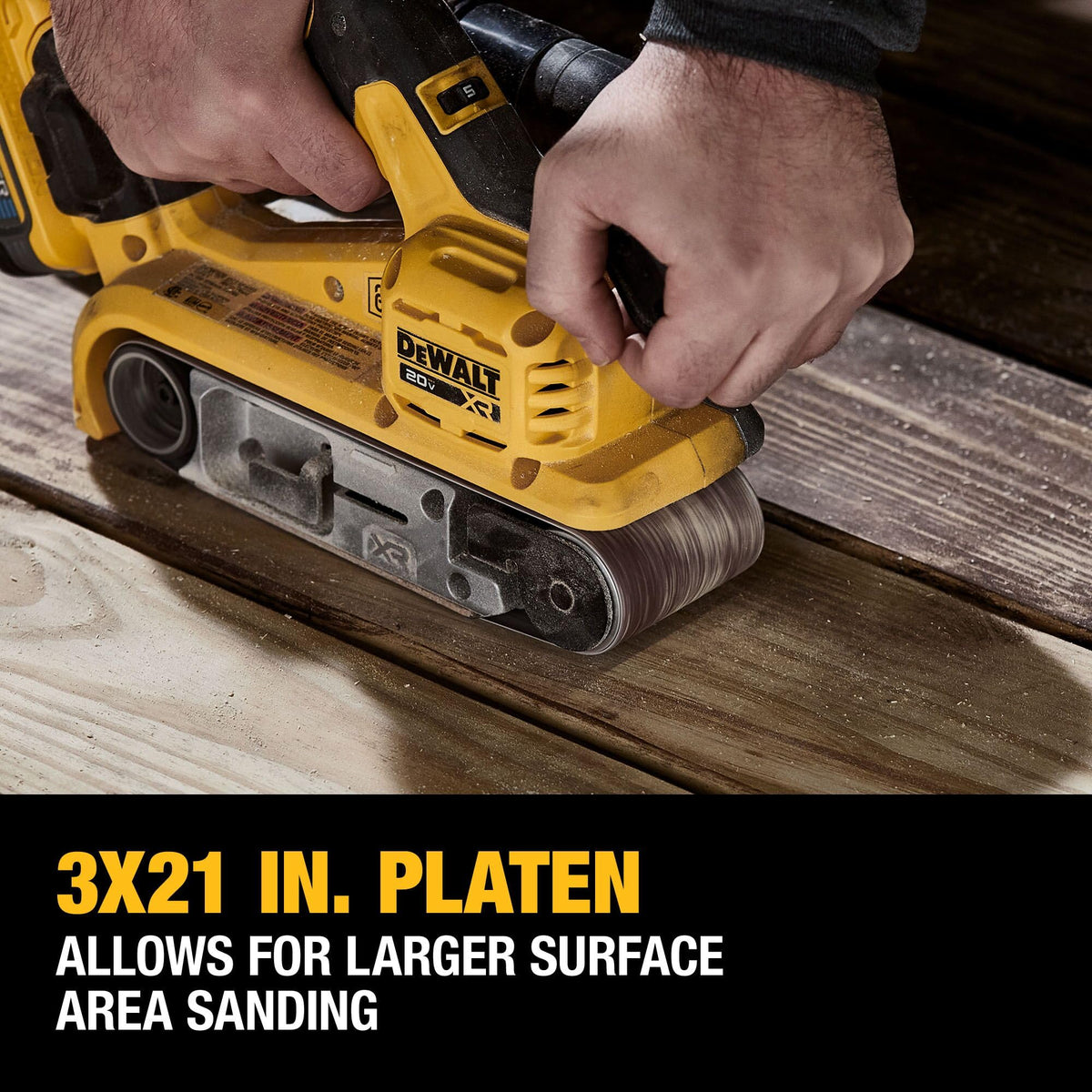 DEWALT 20V MAX* Belt Sander, Cordless, Brushless, Tool Only (DCW220B)