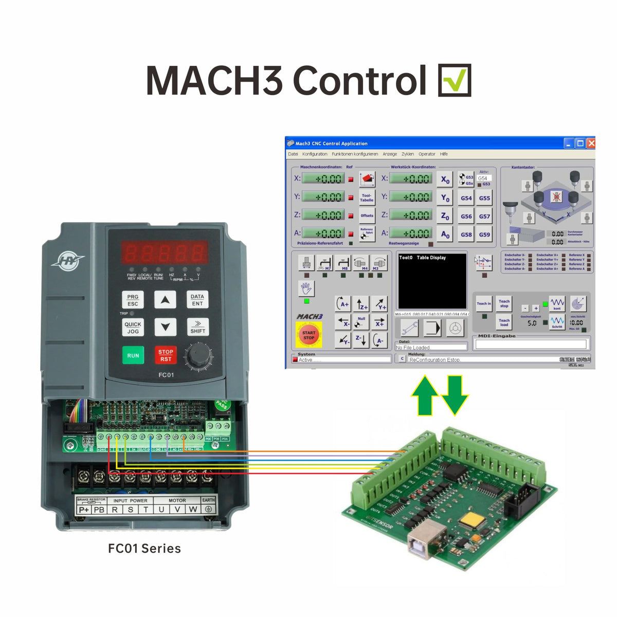 HUANYANG VFD Variable Frequency Drive,1 or 3 Phase Input, 3 Phase 0-400HZ Output, 2.2kW 3HP 220V 10A for Motor Speed Control,FC Series