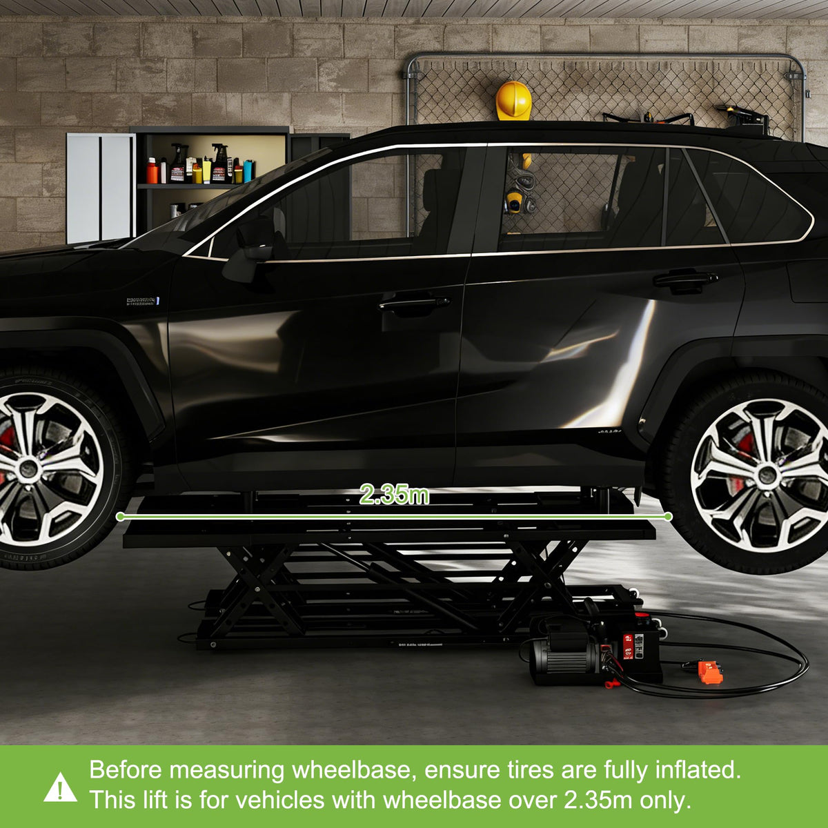 Real Relax 7000 LBS Portable Car Lift, Heavy Duty Quick Jack with 26.8" Max Height, Extended-Length Plates, 120V Power Unit, for Cars, SUVs, Light Trucks, Shop Use or Garage, Black