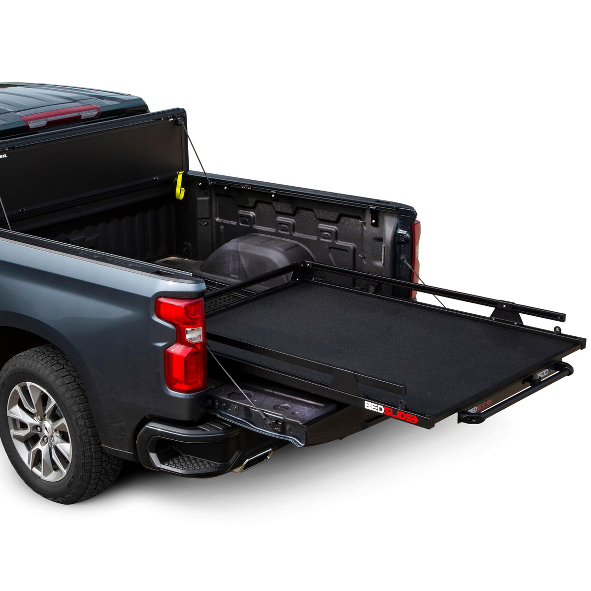 Bedslide 1500 Contractor Sliding Truck Bed Organizer, 65 x 48-Inch, Capacity 1500 lbs., Truck Bed Storage Tray, Black
