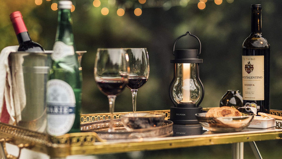 BALMUDA The Lantern | Rechargeable LED Lantern | 3 Light Modes: Candle, Amber, & Warm White | Battery Operated | Lightweight | Water-Resistant | US Version | Black