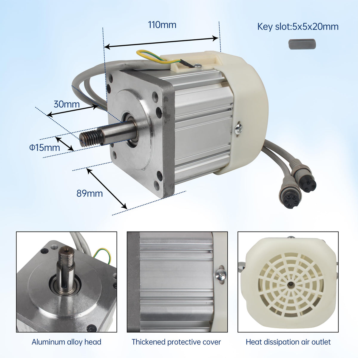 RATTMMOTOR 750W Permanent Magnet Brushless Servo Motor Max Speed 6500rpm/min with Servo Motor Controller for Woodworking Machine/Lathe/Drilling and Tapping Machine/Reducer/Belt Sander (220V)