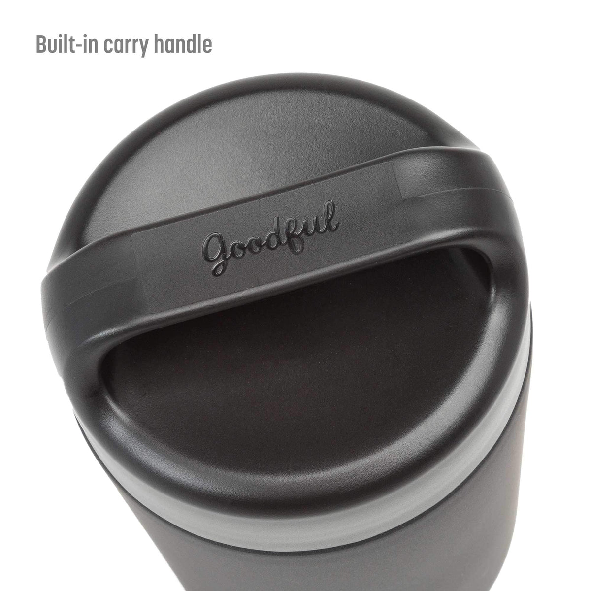 Goodful Stainless Steel Food Jar, Vacuum Sealed | Double Wall | Carry Handle Lid | Gray | 16 Ounces, Pack of 6