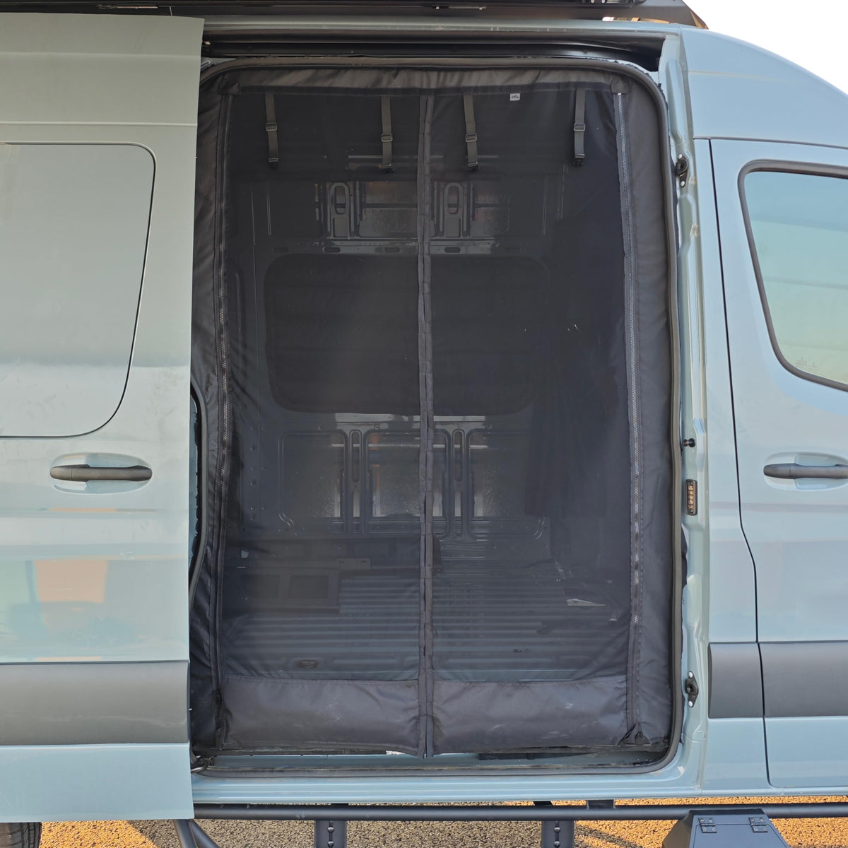 VANNCAMP Magnetic Bug Screen for Ford Transit High Roof Van 2015-2026,Sliding Door Bug Mesh Screen, Weighted Bottom Seam for Wind Resistance, Hands Free, Center Magnetic Closure