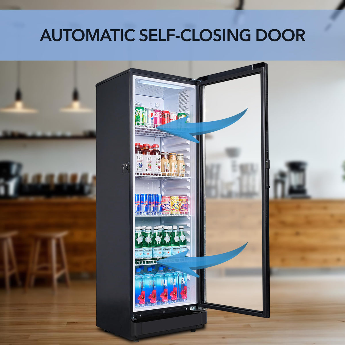 PROTECH CDM-600BW Commercial Merchandiser Refrigerator – 6.0 Cu Ft Beverage Display Cooler with ETL Sanitation Certification