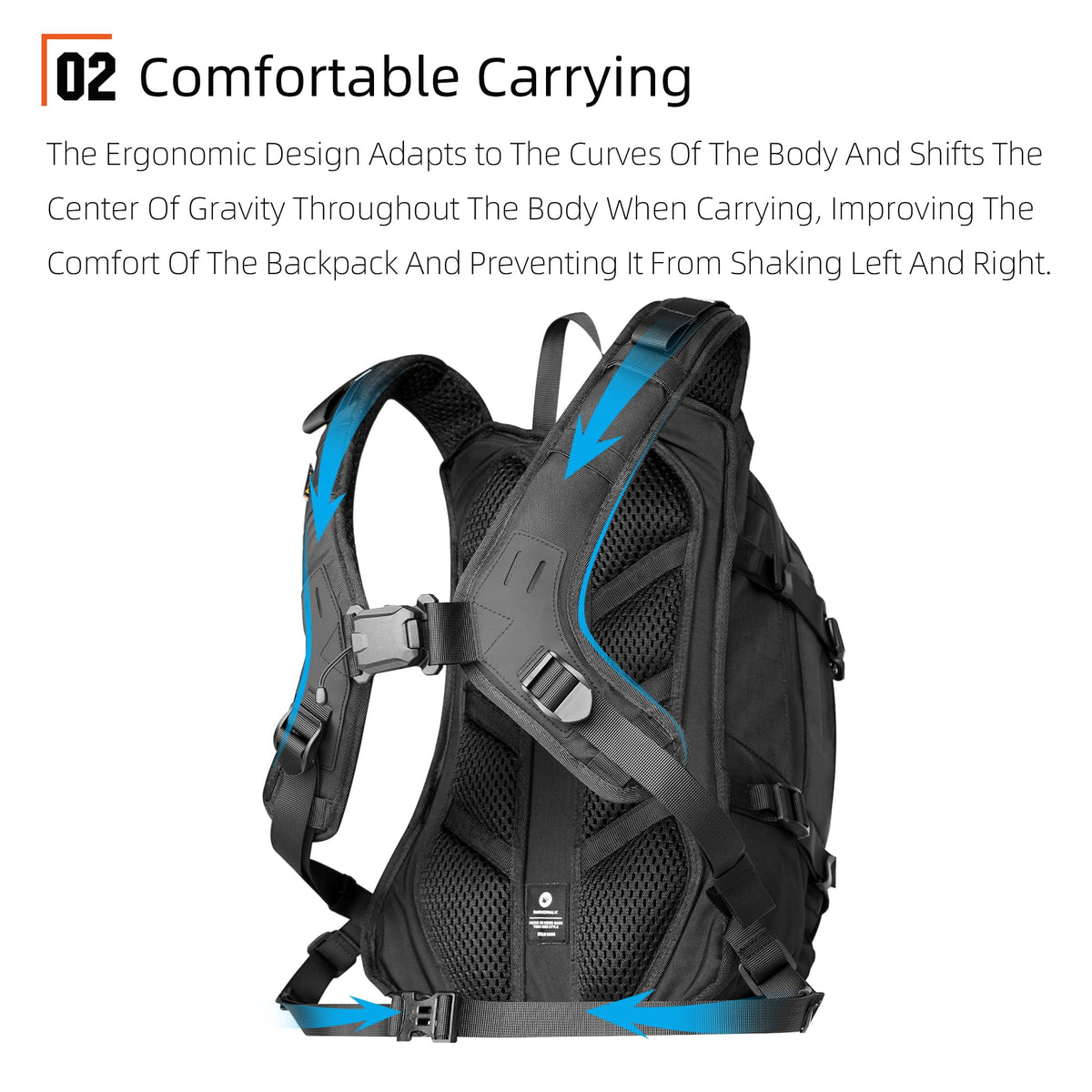 Rhinowalk Motorcycle Backpack Helmet Holder Hydration Bladder Compartment Magnetic Fastening Buckle MOLLE System Rain Cover – Multi-Purpose Sports Backpack for Cycling, Hiking, Running, Camping