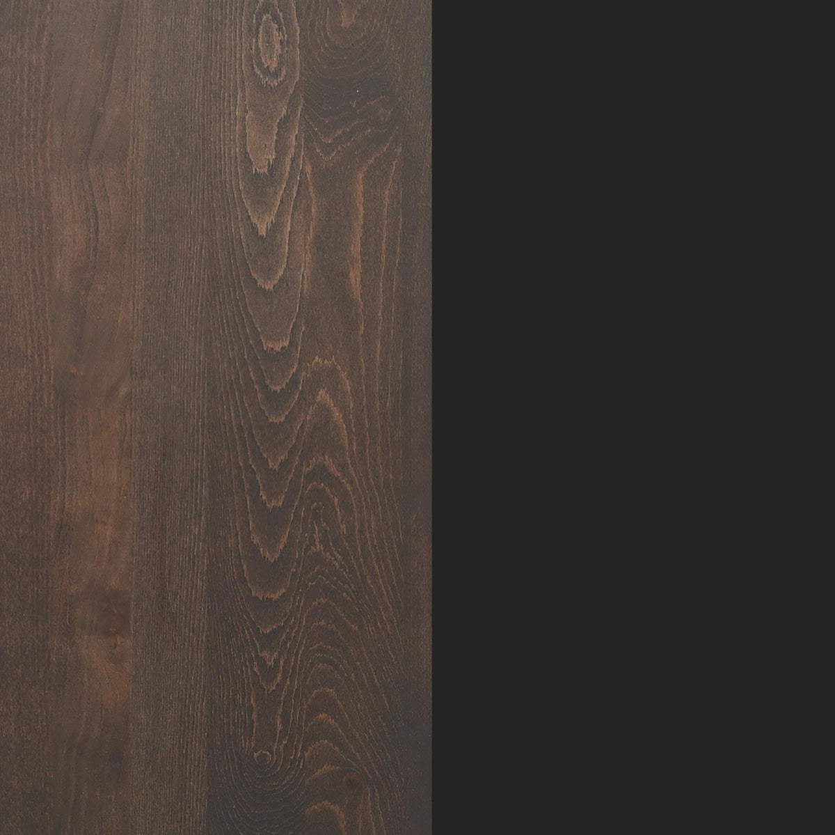 Flash Furniture Bennett 30" x 48" Solid Wood Commercial Indoor Tabletop in Dark Brown with Dual 5" x 22" Dining Height Black Cast Iron T Bases, 400 lb. Static Capacity