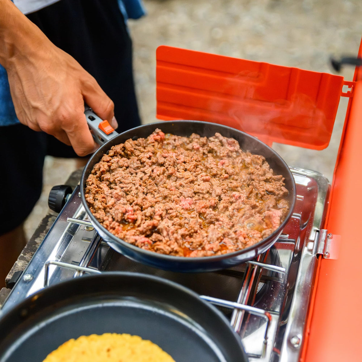 GSI Outdoors Bugaboo Base Camper Large, High-Efficiency Cookset – Ceramic Non-Stick Coated, Includes 5L & 3L Pots, 9" Fry Pan, Accessories