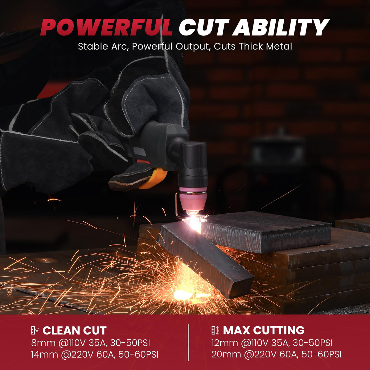 Bestarc Plasma Cutter, [Pilot Arc][Large LED Display][Air Sensor] 60A Plasma Cutter Machine 110/220V Dual Voltage, 1/2 Inch Clean Cut 4/5 Inch Max Cut, Post Flow Mesh, 2T/4T for Beginners DIY