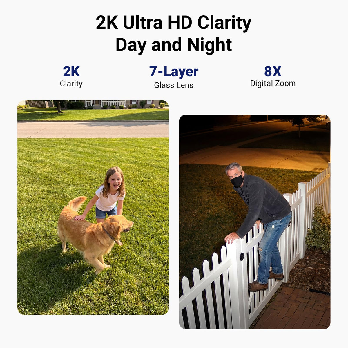 ANSQUE Security Cameras Wireless Outdoor Home System, 6 Camera Kit, No Subscription Fees, Solar Powered, Local Storage, 365-Day Battery Life, 360°PTZ Surveillance, Auto Tracking, 2K Color Night Vision