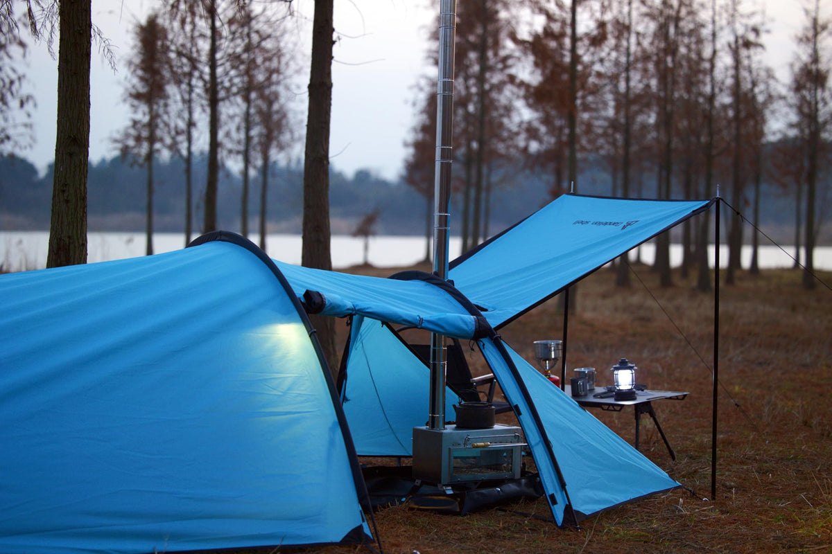 Dandelion Shell Hot Tent with Stove Jack Camping Winter 4 Season Tent 1-2 Person Backpacking for Camping Hiking Hunting Fishing Waterproof Windproof Lightweight 153 x 67 x 43 (inches)