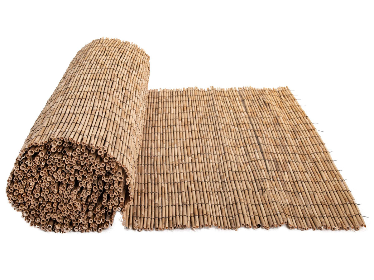 Forever Bamboo Jumbo Reed Natural Bamboo Screen Fencing Privacy Fence Backyard Divider Decorative Reed Garden Fencing 72 in H x 192 in L