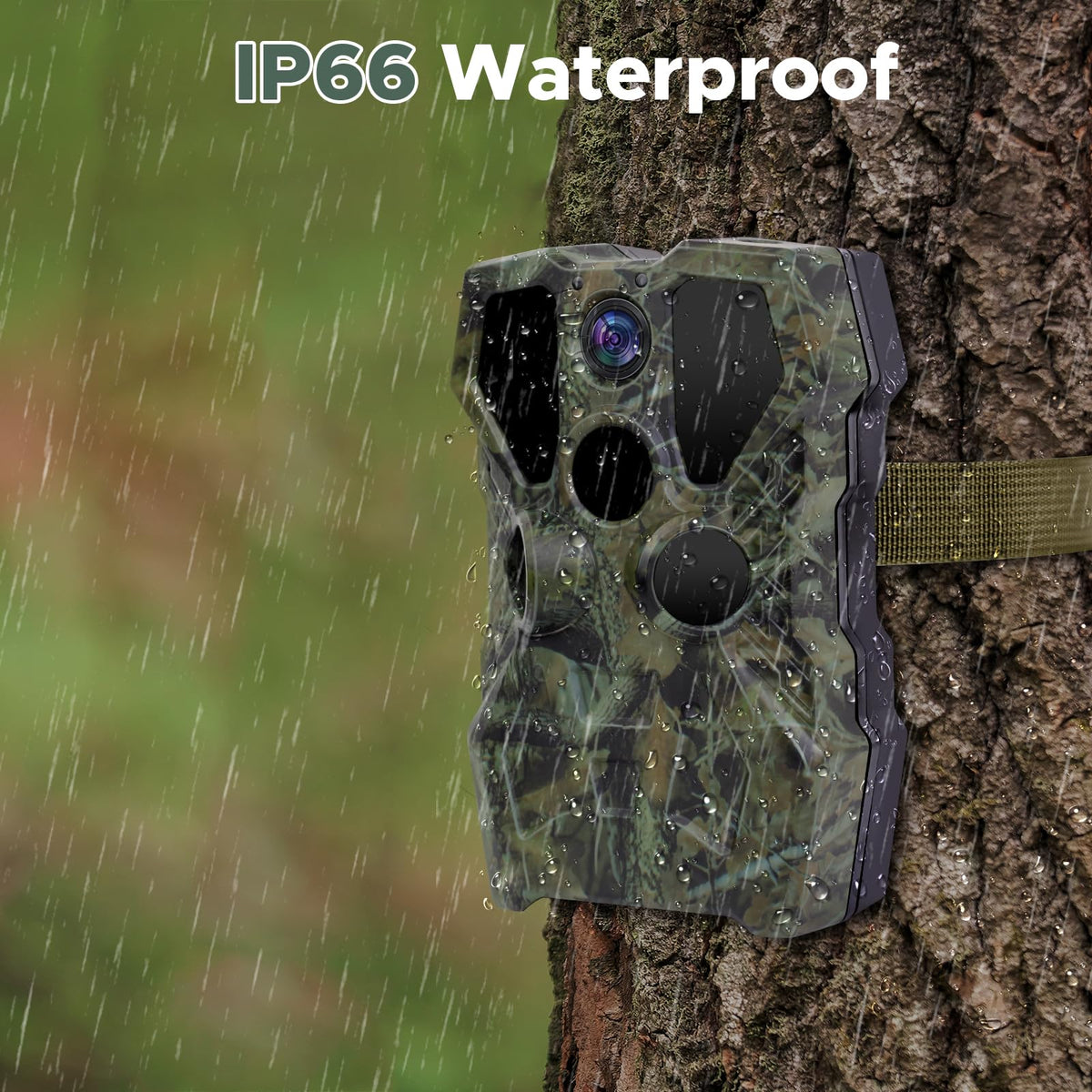 Trail Camera,64MP 2.7K 0.2S Trigger Motion Activated,Game Hunting Camera with Night Vision 2.0''LCD 120°Wide Camera Lens for Outdoor Scouting Wildlife Monitoring(Only Support Camera's Hotspot WiFi)