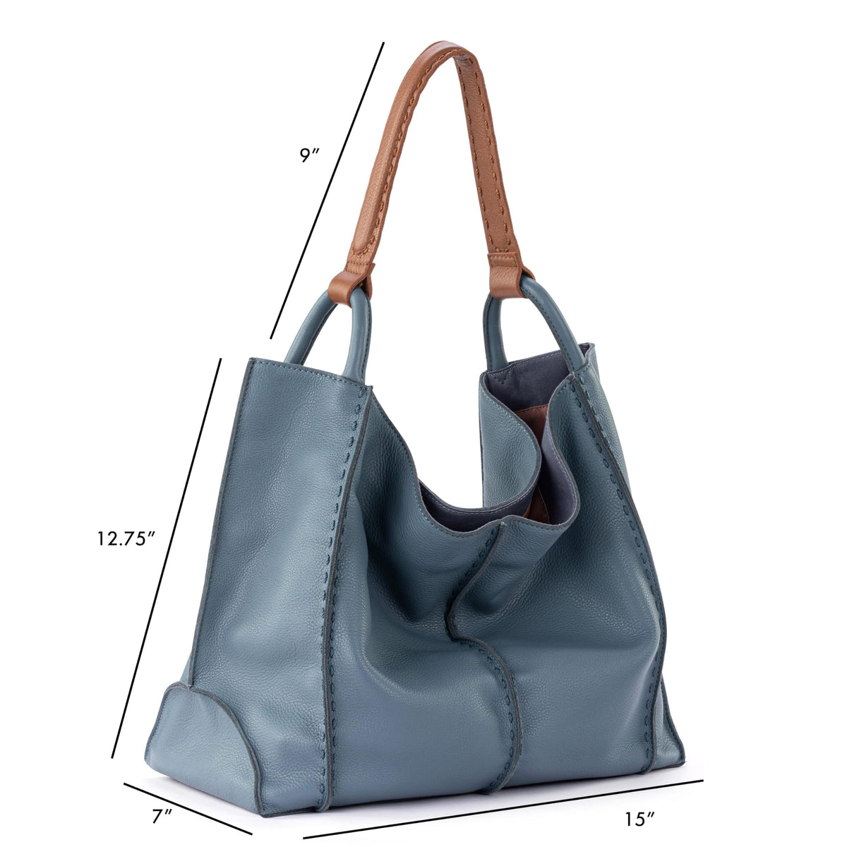 The Sak Los Feliz Large Tote Bag - Premium Leather Handbag With Stylish Design For Everyday - Roomy, Durable, Lined Purse With Shoulder Bag Strap, Zipper Pocket for Tavel, Beach Bag