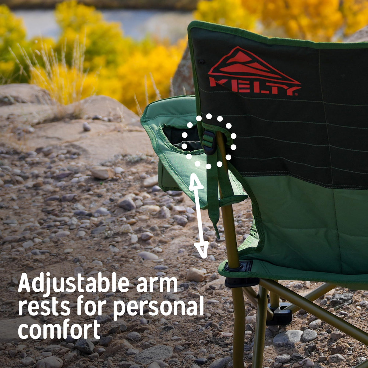 Kelty Low Loveseat Oversized 2-Person Heavy Duty Folding Camp Chair, Double Seat for Soccer Games, Tailgating, Beach Days (Low Height/Deep Lake)