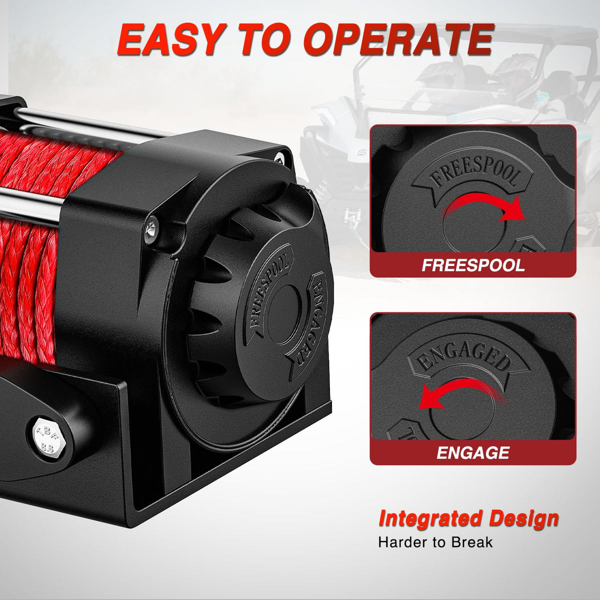 Nilight 3500 lbs ATV Winch 12V Electric Winches With Synthetic Winch Rope Wireless Remote Wired Switch Fairlead Mounting Plate Portable Waterproof Winch for Towing ATV UTV Trailer Truck Jeep Offroad
