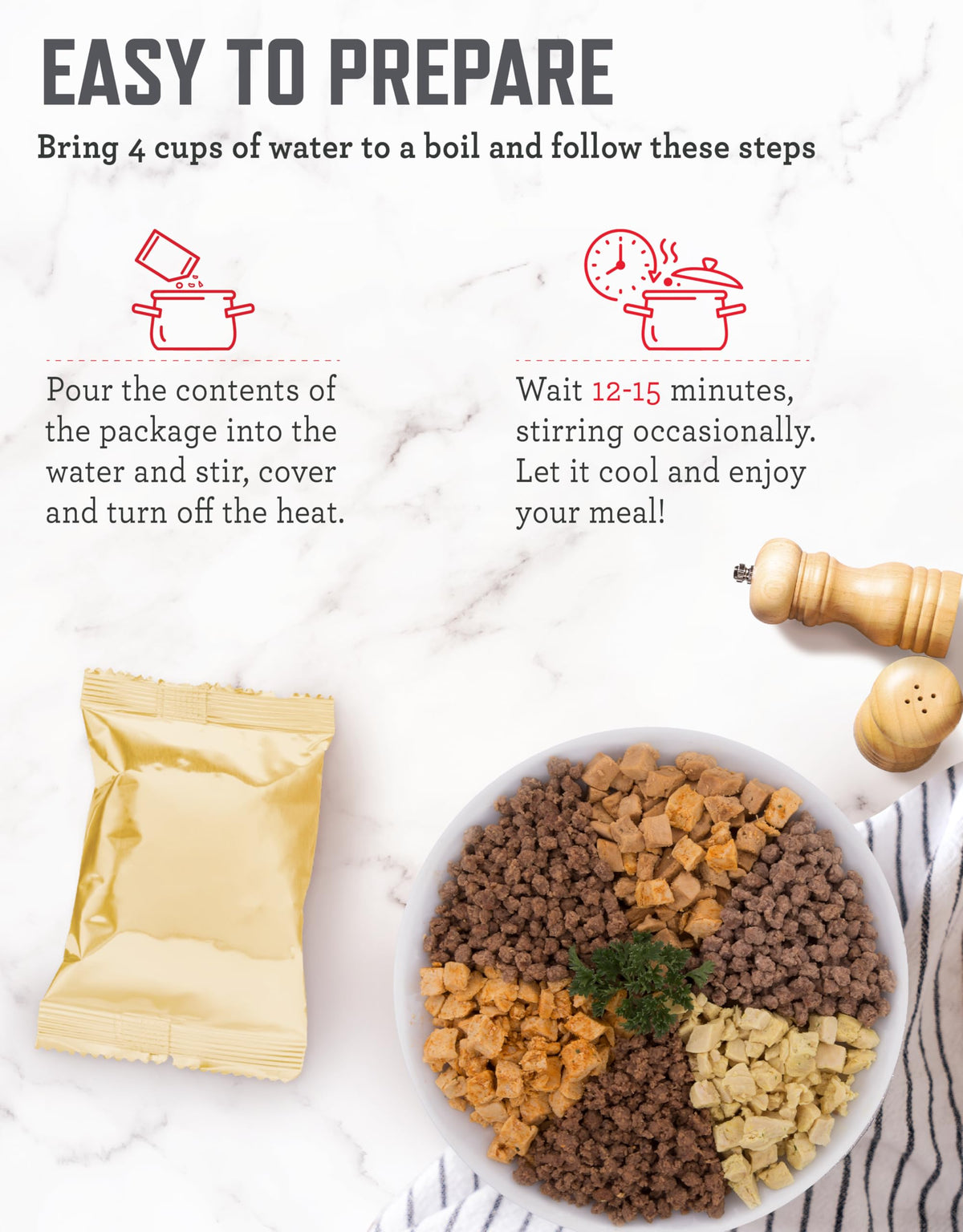 ReadyWise Emergency Food Supply - 88 Servings Meat & Rice Bucket, Freeze Dried Protein Meals, Camping Essentials, Bulk Rice & Survival Food, Disaster Prepping Supplies, up to 25 Year Shelf Life