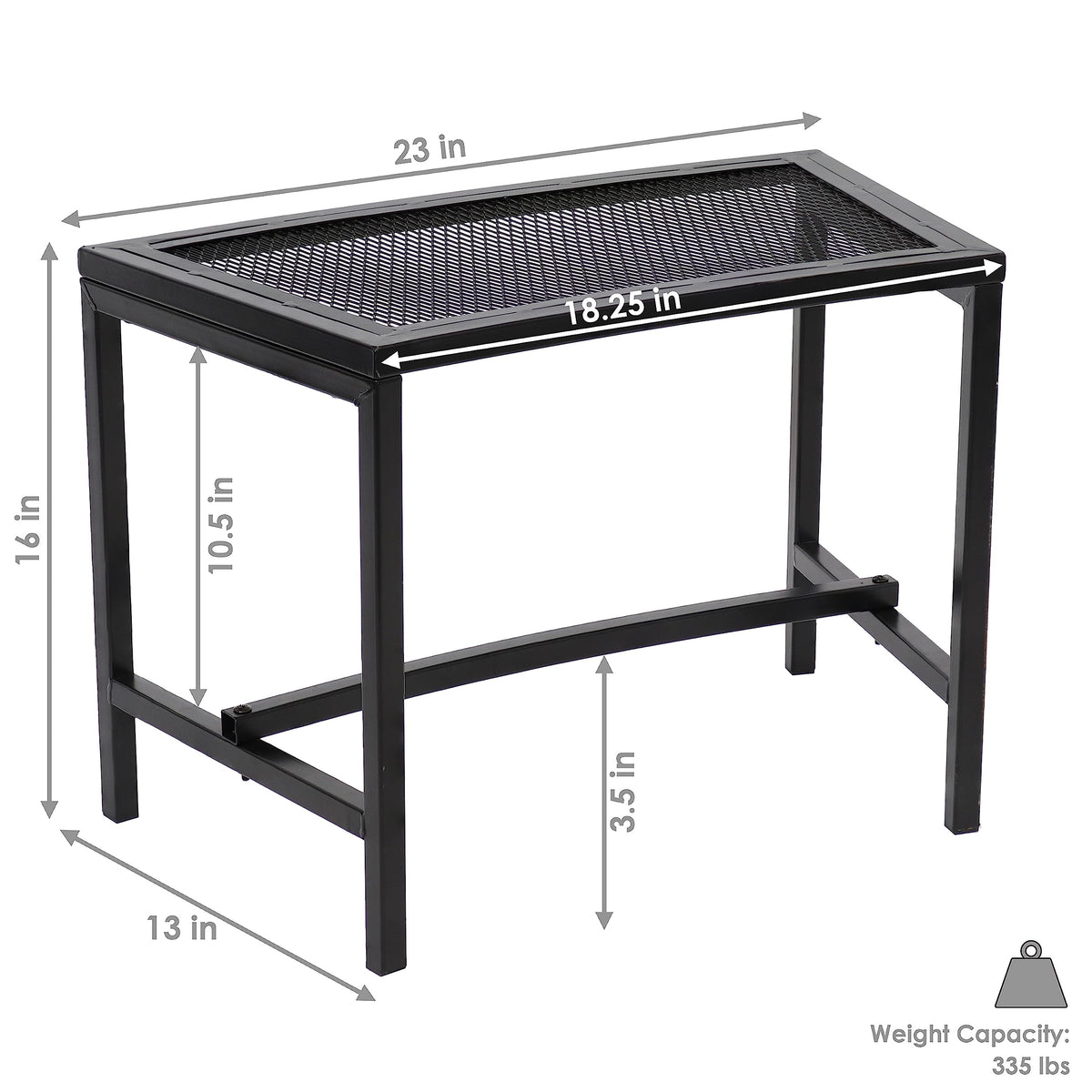 Sunnydaze Mesh Outdoor Curved Bench - Metal Patio Bench Set - Heavy-Duty Outdoor Seats for Backyard or Fire Pit - Black - Set of 2