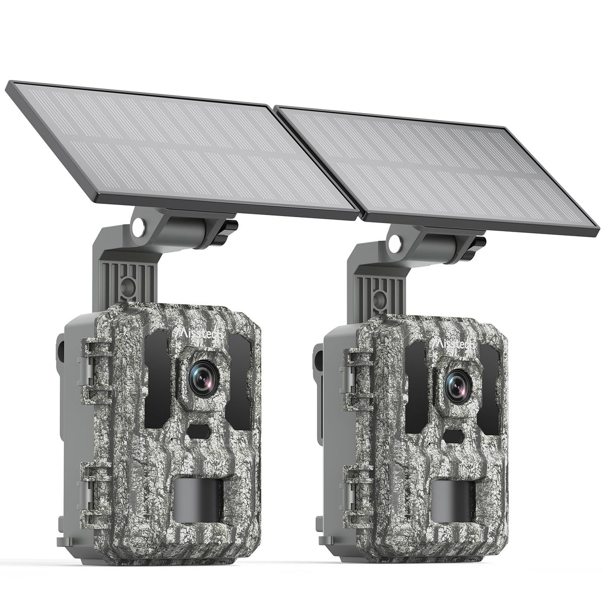 Misstech 4K UHD Solar Trail Camera for Game & Wildlife Monitoring - 0.1s Fast Activation to Record Animals, 64MP/4K Clear Night Vision, No Monthly Fee, App Control, IP66 Waterproof, Local Storage