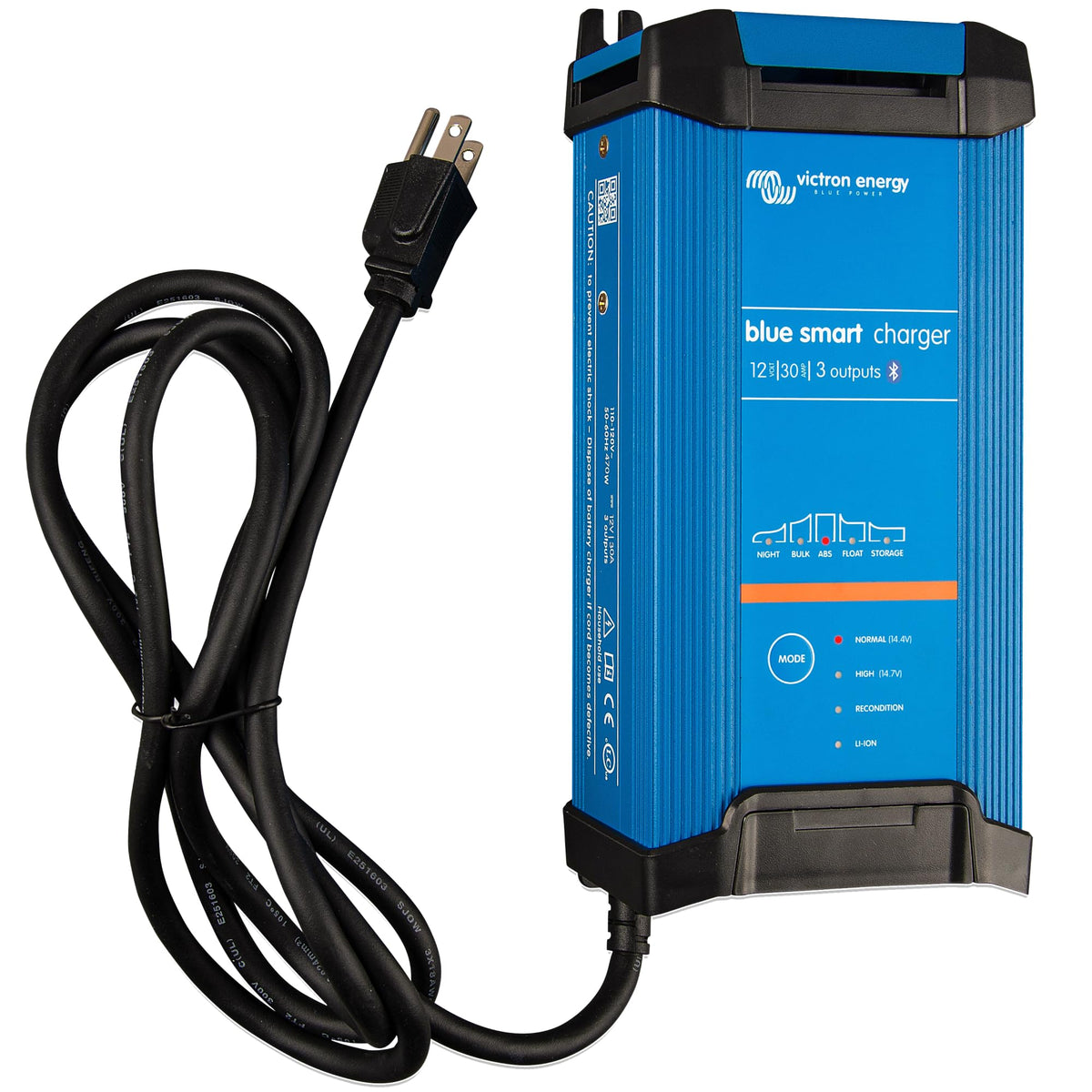 Victron Energy Blue Smart Car Battery Charger – IP22 – Float, Trickle Charger & Desulfator for Motorcycle, ATV, RV, Lithium & Deep Cycle Batteries - 12V 30A - 3 outputs