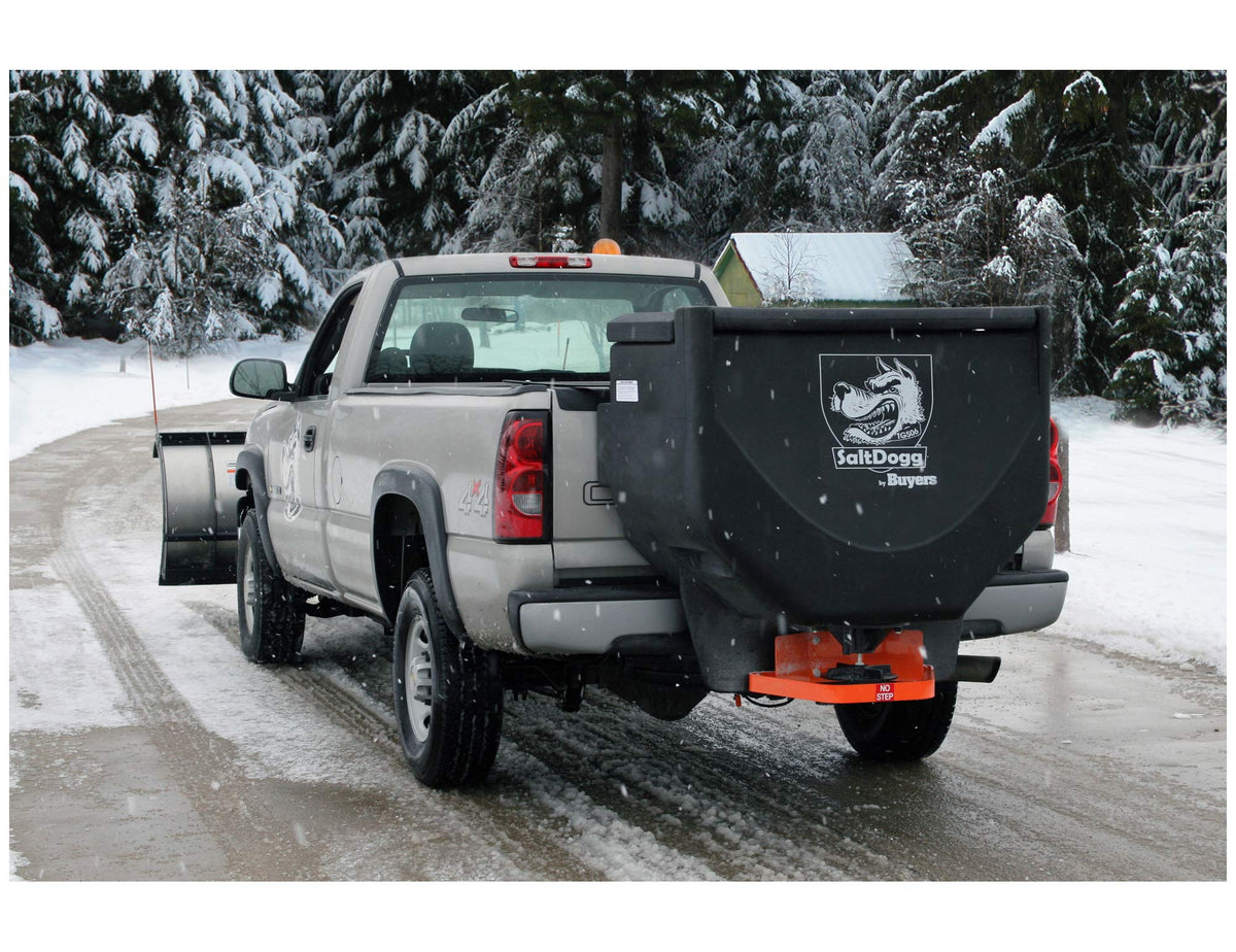 Buyers Products SaltDogg TGS06 Tailgate Salt Spreader, Made In The USA, 10 cu ft/750lb Capacity, Adjustable Flowgate Design W/Gravity Feed, Salt Spreader for Commercial Use