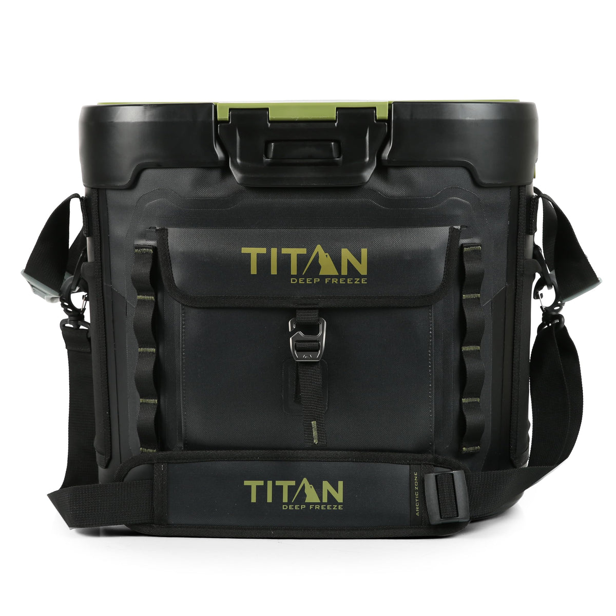 Titan by Arctic Zone Deep Freeze Cooler - 36 Can Zipperless Welded Cooler with Deep Freeze Insulation, Microban, and Hardbody Liner with SmartShelf - Tactical Forest Green