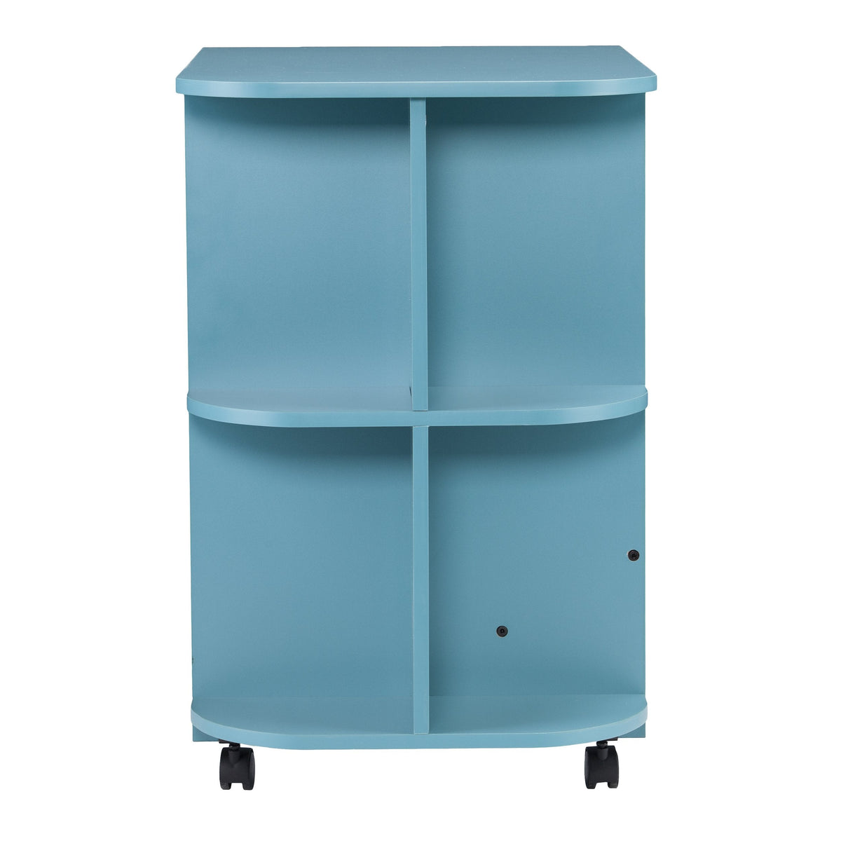 SEI Furniture - Stradville Expandable Rolling Sewing Table Craft Station - Turquoise - Transitional Design, Blue Finish - Ideal for Living Room, Bedroom (HZ8665)