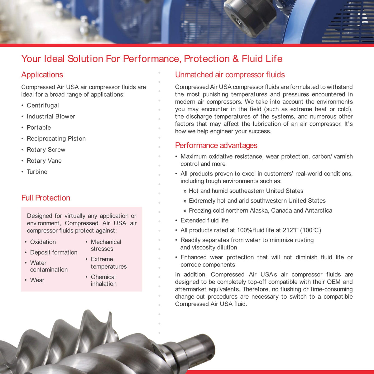 Food Grade 6000 Hour Rotary Screw Air Compressor Lubricating Oil - CompressedAirUSA - XL - Extended Life Oils (1 Gallon)