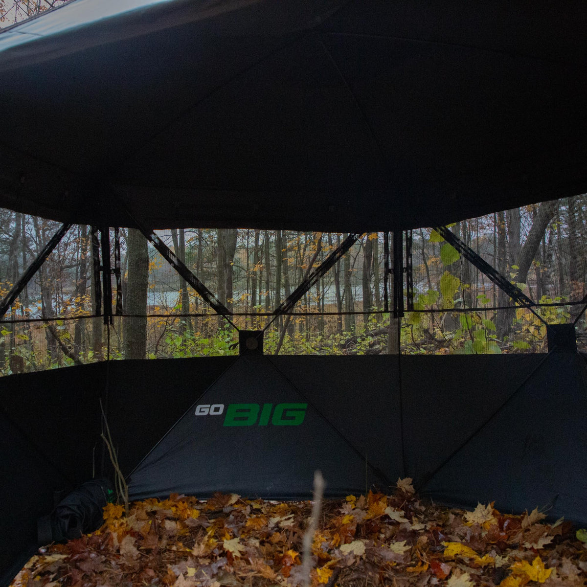 Barronett Blinds® Spy 5, Portable Hunting Blind, 5-Sided Hub Blind, View-Through Mesh, Two Vertical Corner Doors, Crater™ Harvest, 72” x 84” x 84”, SP500CH