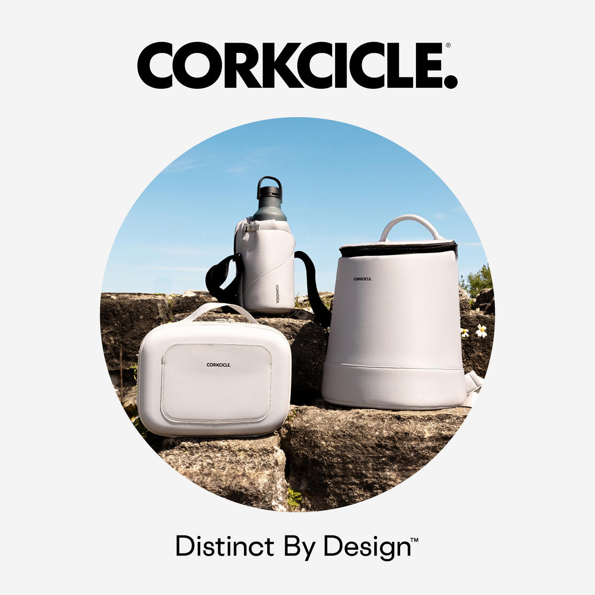 Corkcicle EOLA Cooler Backpack - Waterproof - Food Safe - Keep Drinks Ice Cold - Coral Neoprene