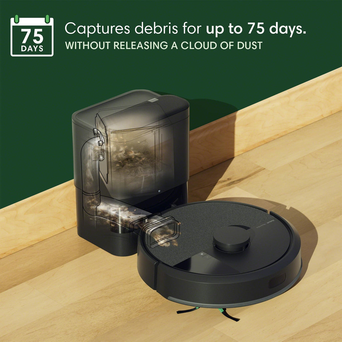 iRobot Roomba 105X Combo Robot Vacuum & Mop with AutoEmpty Dock, Self‑Emptying for Up to 75 Days, 70× Power‑Lifting Suction, Smart LiDAR Mapping, App & Voice Control, Ideal for Homes with Pets & Kids