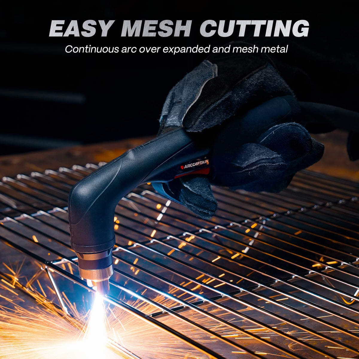 ARCCAPTAIN 55Amp Plasma Cutter, Blowback Non-HF Pilot Arc Plasma Cutting Machine + ARCCAPTAIN Internal Control Auto Darkening Welding Helmet